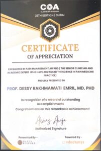 Excellence in Pain Management Award – Dubai